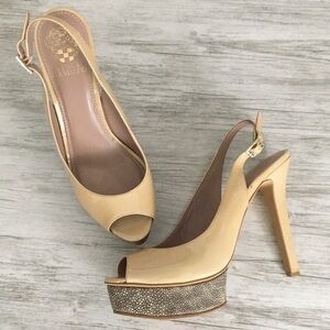 Vince Camuto Slingback Platform Stiletto Heels 9B